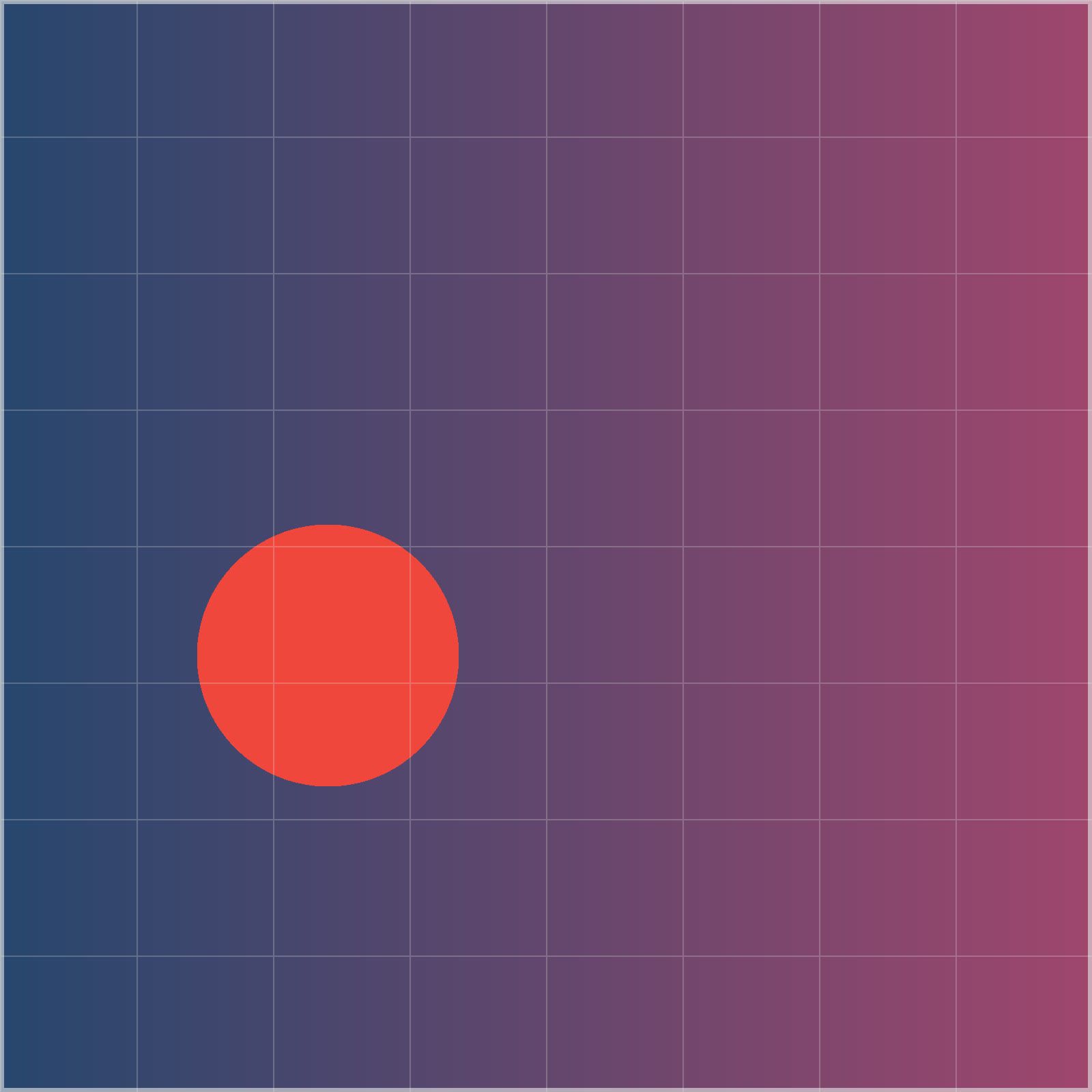 Test image: red circle on a gradient, left of centre